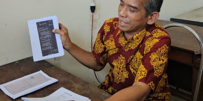 Agus Priyono, ASN Pemkab Gresik yang menjadi tersangka baru kasus SK ASN palsu. (Foto: Andika DP) Agus Priyono, ASN Pemkab Gresik yang menjadi tersangka baru kasus SK ASN palsu. (Foto: Andika DP)