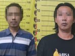 Dua tersangka diamankan Polsek Bungah Polres Gresik.