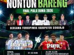 Nobar Final Piala Dunia 2026 oleh Pemkab Sidoarjo. (Foto: Ist) Nobar Final Piala Dunia 2026 oleh Pemkab Sidoarjo. (Foto: Ist)