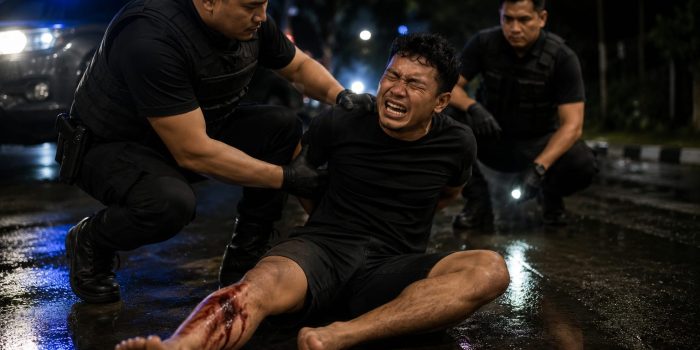Ilustrasi begal dilumpuhkan timah panas.