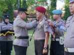 res jombang Kapolres Jombang memimpin langsung upacara kenaikan pangkat 86 personel di Lapangan Apel Mapolres.(Istimewa)