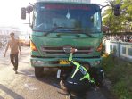 truk rem blong jombang Petugas satlantas saat melakukan olah TKP (istimewa)