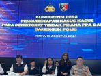 Pers rilis di Bareskrim Polri. Pers rilis di Bareskrim Polri.