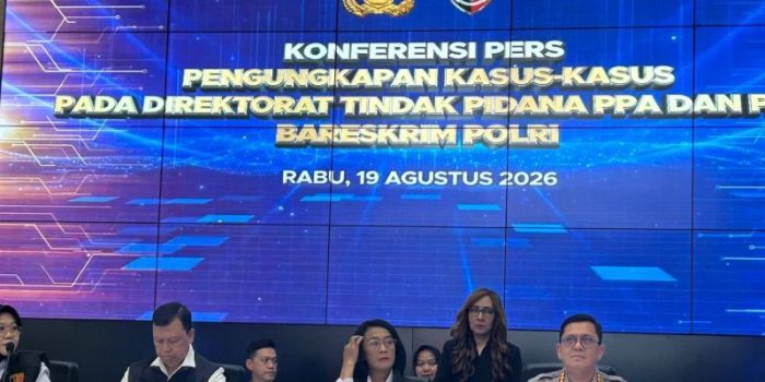 Pers rilis di Bareskrim Polri.