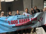 Kegiatan sosialisasi 1.000 Kabar Baik untuk Indonesia kepada mahasiswa KKN di Jember. (Foto: Aji)