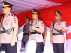 Kapolres Gresik AKBP Ramadhan Nasution saat menghadiri upacara Hari Juang Polri 2026 di Surabaya.