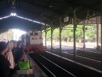 Suasana di stasiun kereta api Jombang.(teguh)