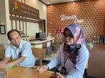 Kepala BPS Kabupaten Jombang, Mouna Sri Wahyuni saat memberikan keterangan.(teguh)