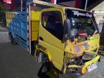 Truk yang terlibat kecelakaan dengan motor BeAt di Jalan Raya Desa Kwaron, Kecamatan Diwek, Jombang.(istimewa)
