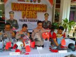 Press release ungkap kasus pengeroyokan.
