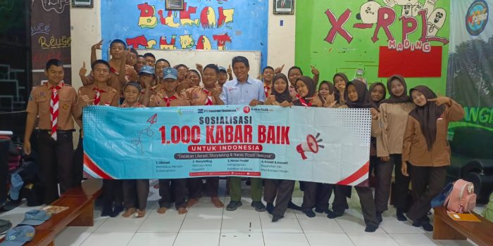 Sosialisasi program 1.000 Kabar Baik untuk Indonesia di SMKN Bangil.
