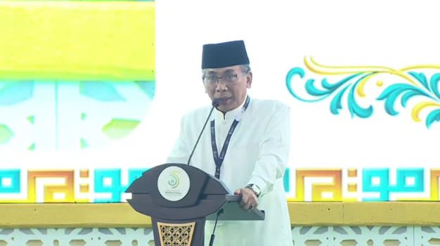 Ketua Umum Pengurus Besar Nahdlatul Ulama (PBNU) KH Yahya Cholil Staquf saat memberikan sambutan (istimewa)