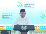 Presiden Prabowo Subianto saat memberikan sambutan pembukaan Muktamar NU di Jombang (istimewa)