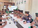 Satkorwil Banser Jawa Timur menggelar rapat koordinasi untuk mematangkan pengamanan Muktamar ke-35 Nahdlatul Ulama di Jombang. (Istimewa)