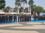 Para pejabat mengikuti upacara HUT ke-81 RI di Alun-alun Jember. (Foto: Aji) Para pejabat mengikuti upacara HUT ke-81 RI di Alun-alun Jember. (Foto: Aji)