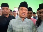 KH Muhammad Yusuf Chudlori atau Gus Yusuf saat memberikan penjelasan atas dirinya maju sebagai kandidat Ketum PBNU. (Foto: Ist)
